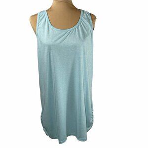 Tencole Blue Racerback Ruched Tank XXL